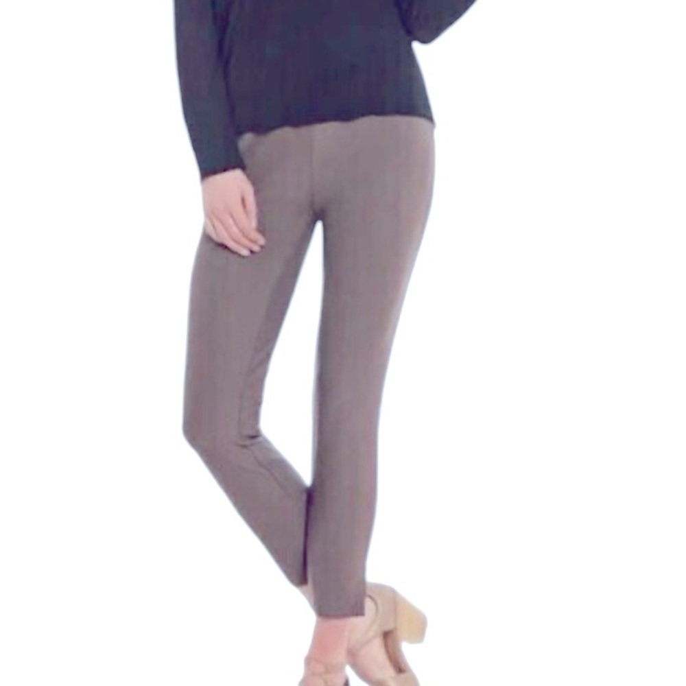 Eileen Fisher Grey Washable Stretch Crepe Pant Slim Fit